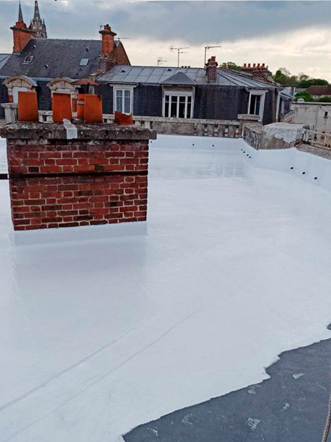 Nos solutions d'étanchéité : Peinture réfléchissante pour toit plat :